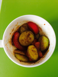 Una foto de Ensalada de tomate y pepino
