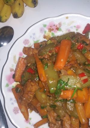 Foto resep Tempe sayur pedas manis