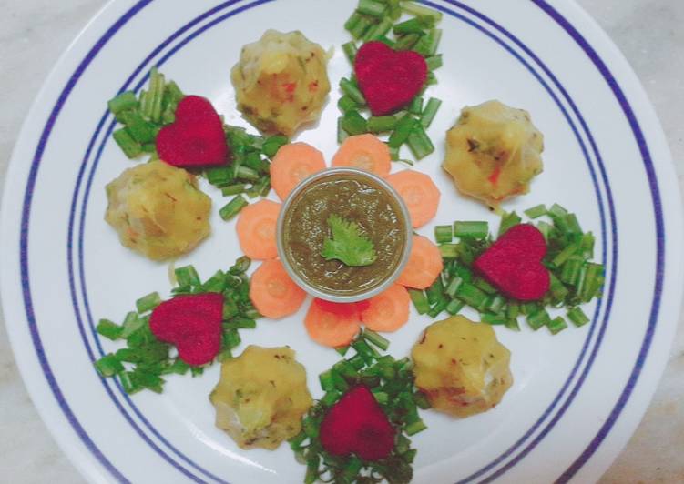 My Daughter love Steamed Veggie Khichu Modak