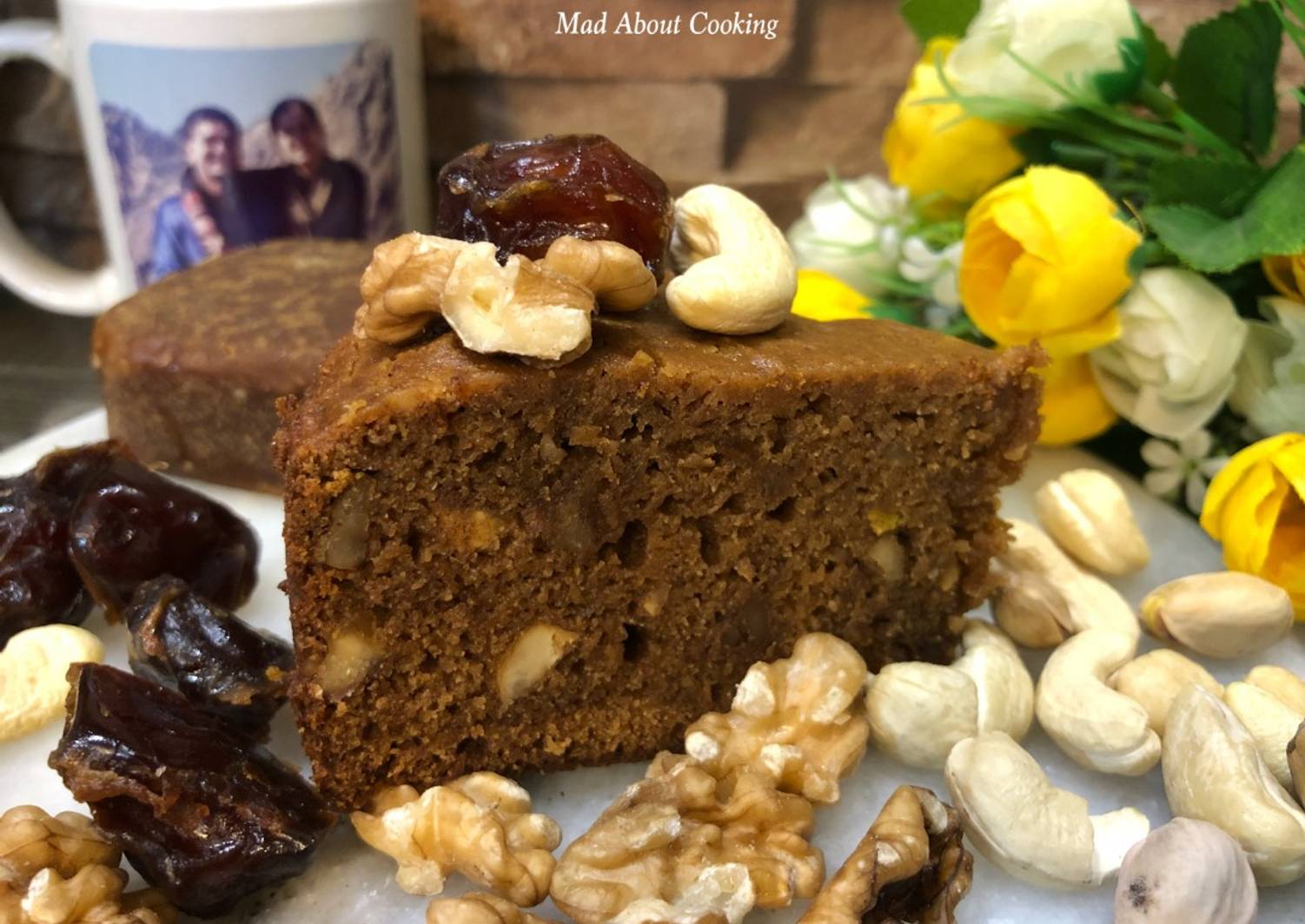 Whole Wheat Date Jaggery Walnut Cake No Sugar Treat Christmas Special