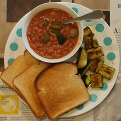 A picture of Morning beans - breakfast.