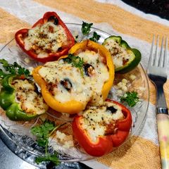 Italian Baked Bell peppers A picture of Italian Baked Bell peppers.