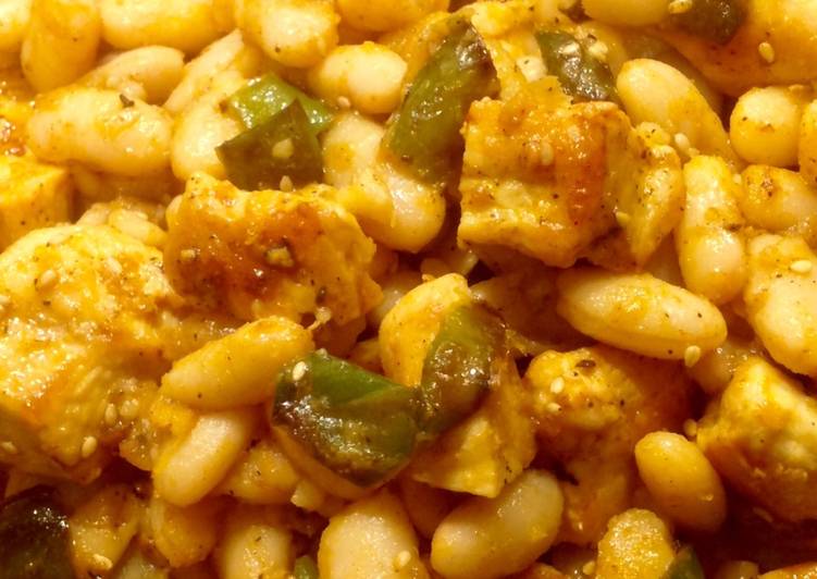 Alubias con pollo pim-pam