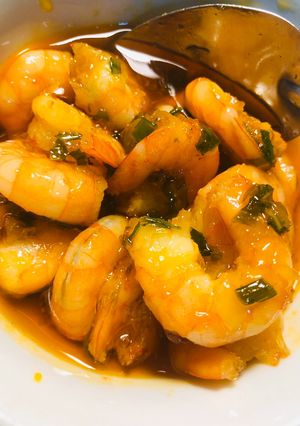 Hình của món Tôm Rim Mặn Ngọt.