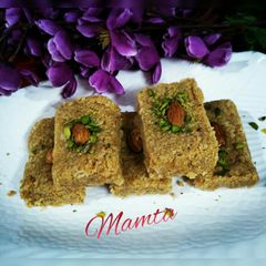 A picture of Milk Cake from leftover of ghee.