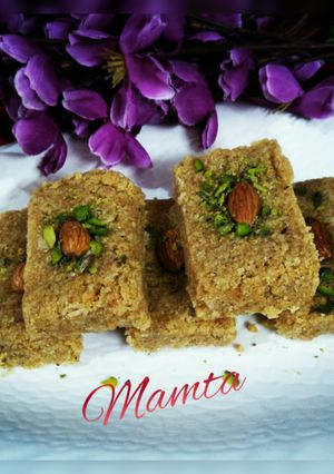 A picture of Milk Cake from leftover of ghee.