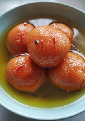 A picture of Suji Gulab Jamun.
