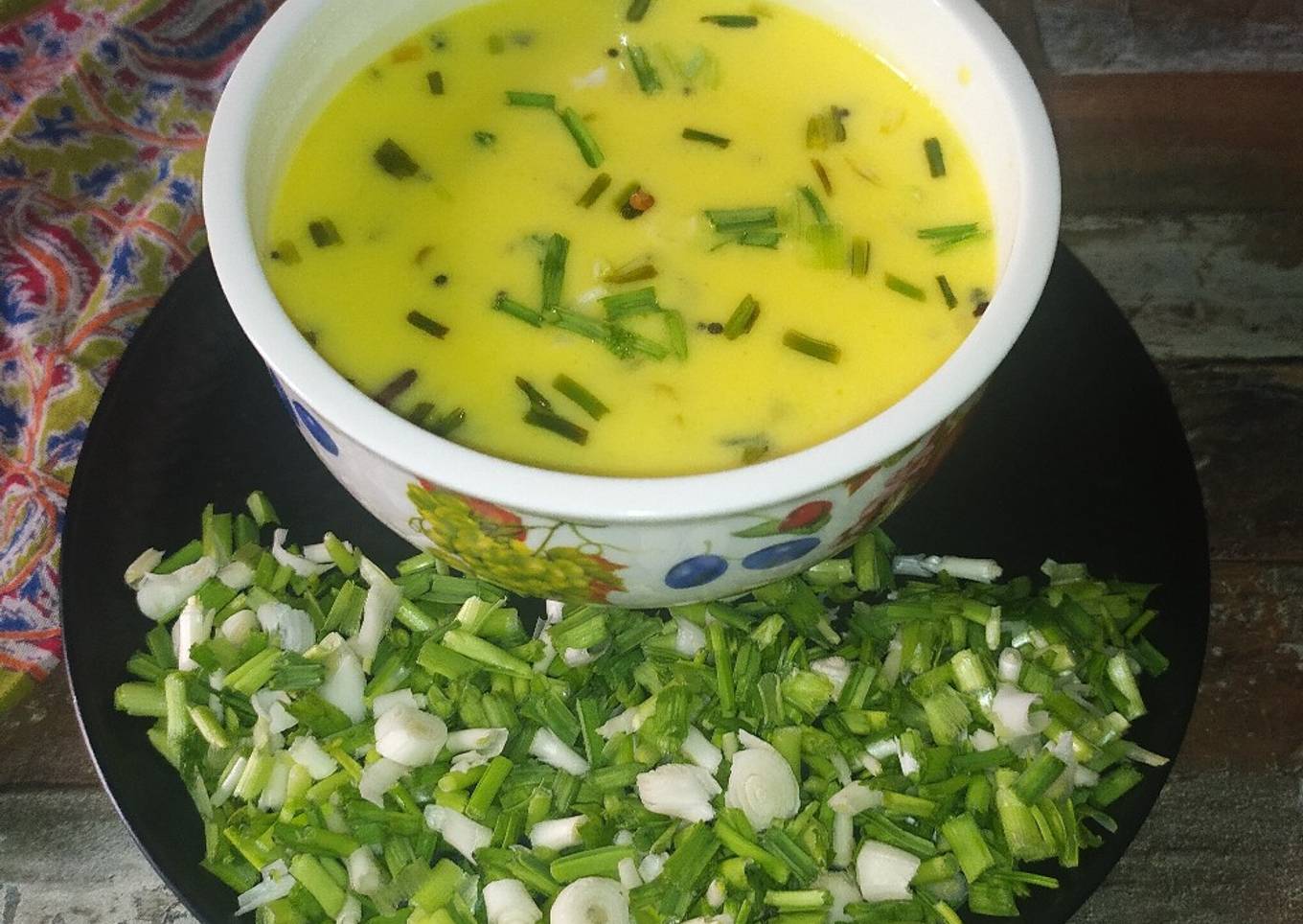 Green Garlic Kadhi