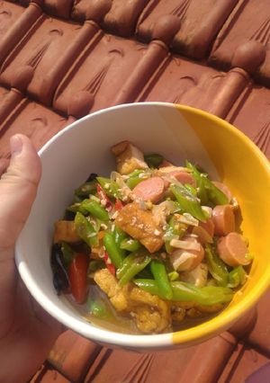 Foto resep Tumis buncis tahu sosis simple