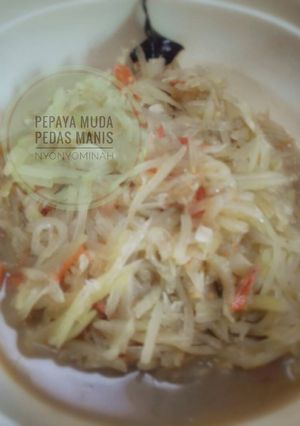 Foto resep Pepaya muda pedas manis