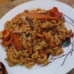 A picture of Stir fried Macaroni.