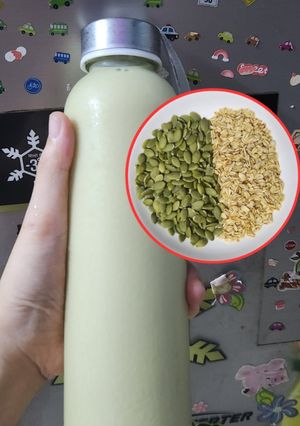 Hình của món Sữa hạt bí xanh + yến mạch 🍐🍐🍐🍾🍾🍾.