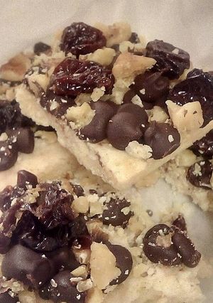 A picture of Dark Chocolate Walnut Cherry Bars.