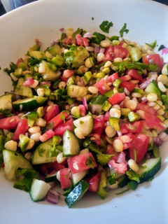 A picture of Corn salad 🥗.