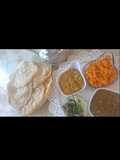 Poori Fried flatbread (Halwa Pori)