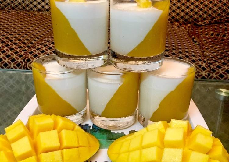 Steps to Make Favorite Mango panna cotta