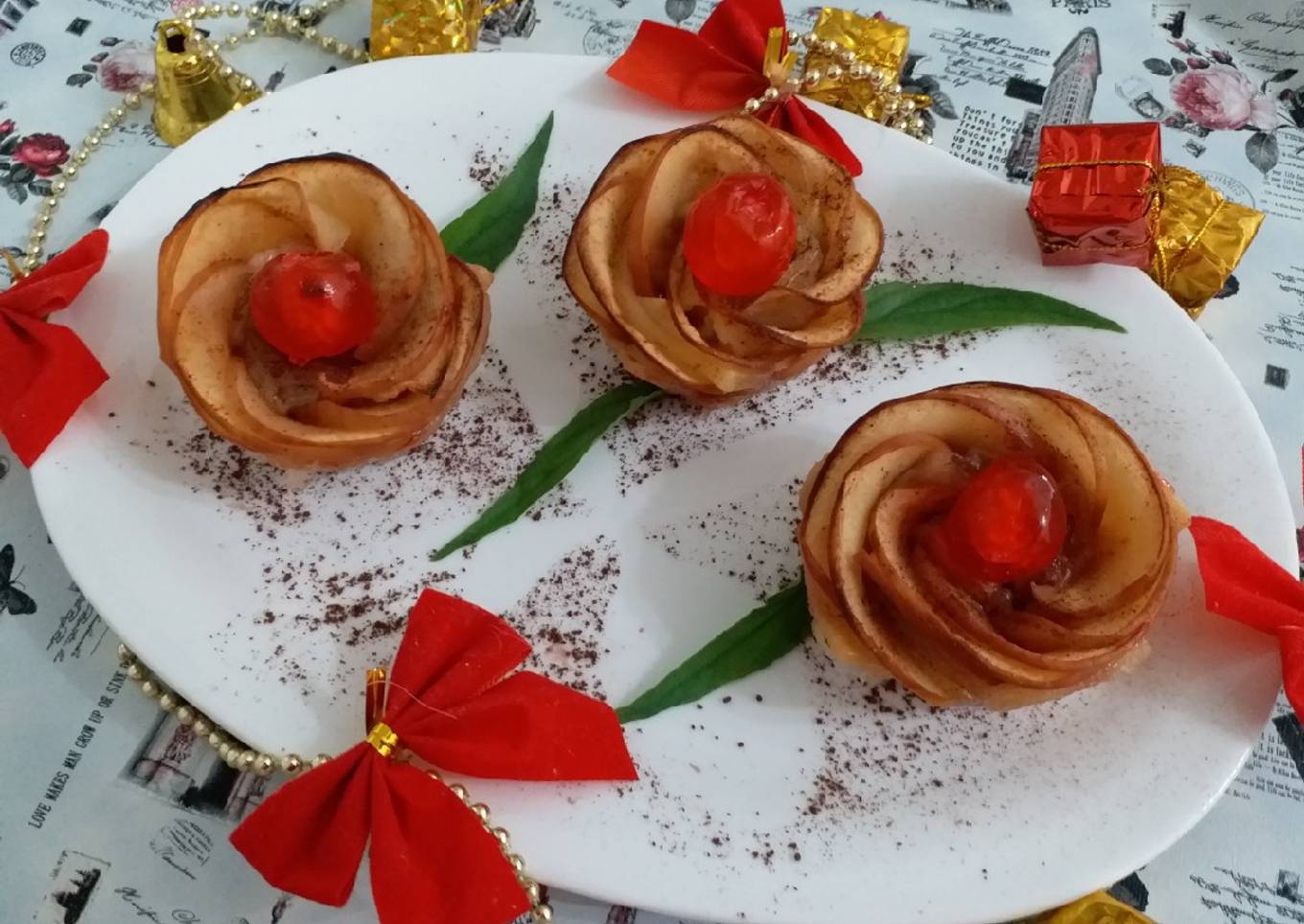 Apple rose pastry
