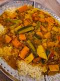 Marokkanischer Gemüseeintopf mit Couscous