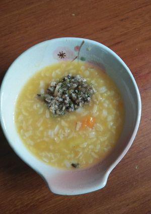 Hình của món Cháo lươn cà rốt khoai lang cho bé.