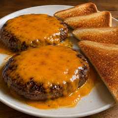 Une photo de Toast au steak et au cheddar