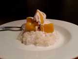 mango sticky rice with condensed milk