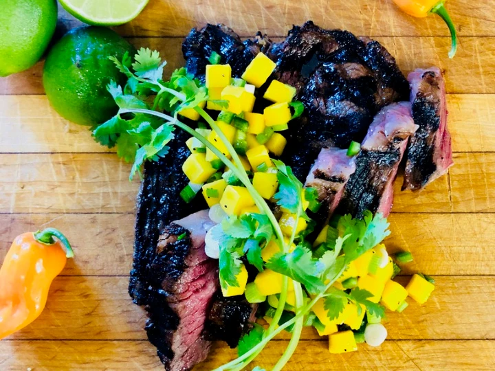 Easy Way Make Recipe Jerk Marinated Fullblood Wagyu Chuck Eye Steak with Mango Relish that is  Makes Drooling, Tasty}