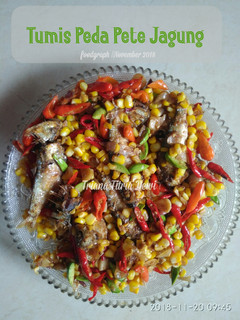 Foto resep Tumis Peda Pete Jagung