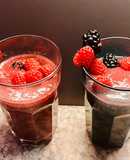 Smoothie με λωτό, βανίλιες, αχλάδι, red & black berries, μανταρίνι, μπανάνα, χουρμάδες,φράουλες ♥️