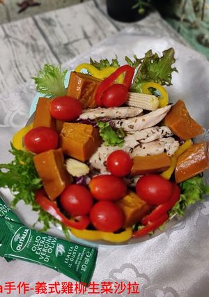 A picture of Italian Chicken Tender Salad.