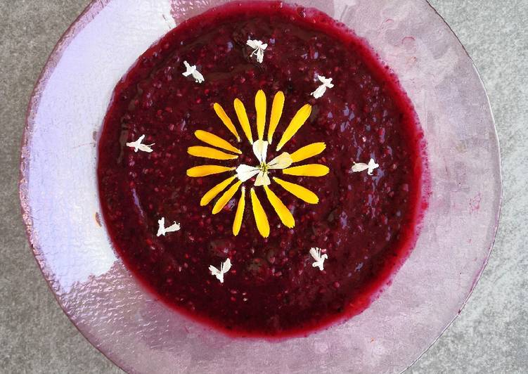 Purée de fruits rouges à la fleur d'oranger 🌺