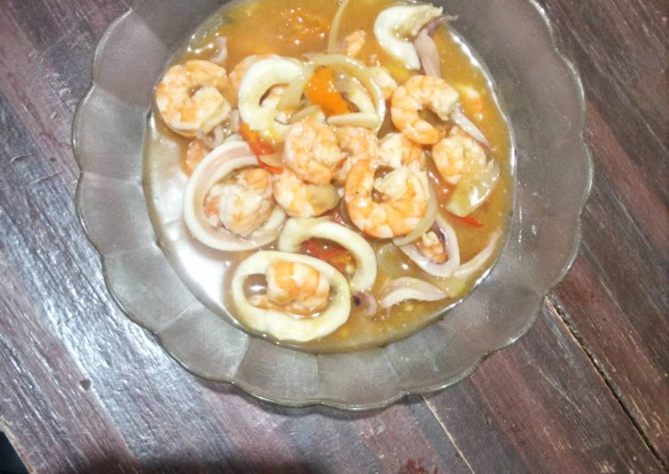 Udang, cumi saos tiram |seafood