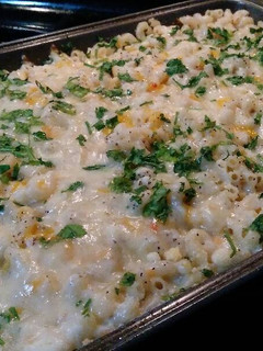 A picture of Mac&Cheese.