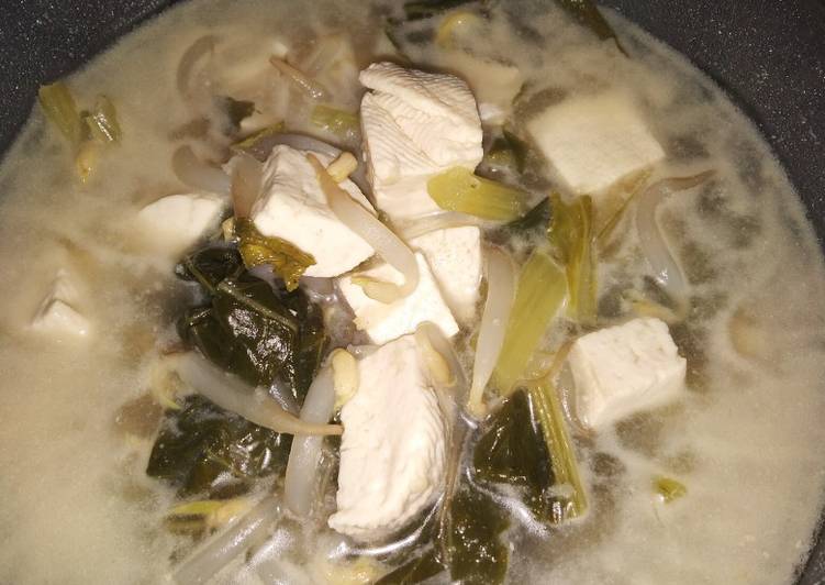 Cara Gampang Membuat Bobor sawi hijau Anti Gagal