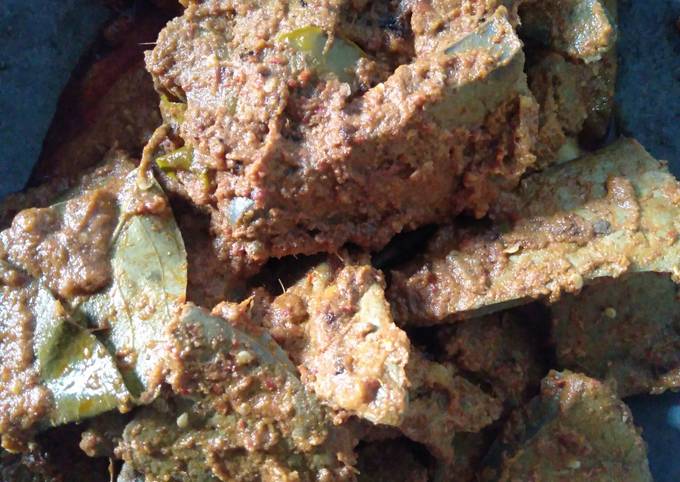  Resep enak bikin Rendang daging sapi merah kering  nagih banget