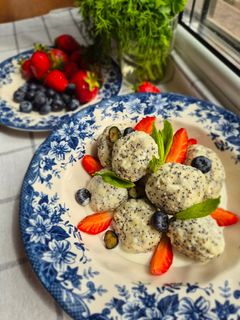 Фото Ліниві вареники з ягодами 🍓.