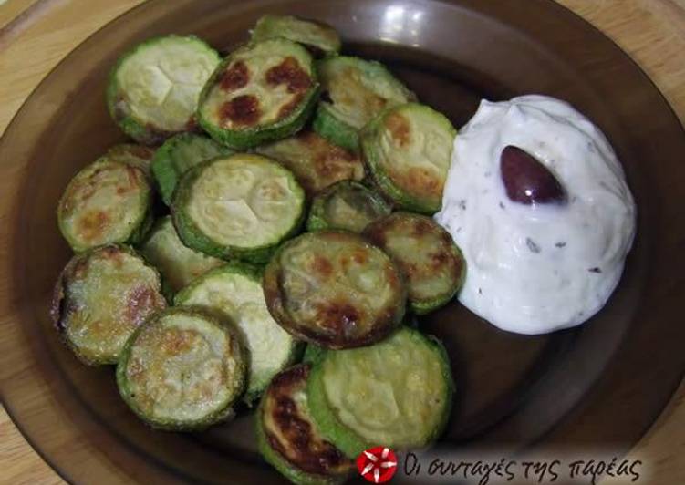 Crunchy zucchinis as if fried