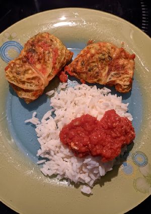 Une photo de Choux frisé farcis au poulet et au parmesan