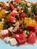 Salade de tomates anciennes mozzarella 😋😋