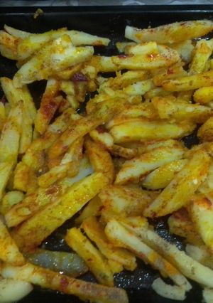 صورة لوصفة بطاطا مفورة ومحمرة في الفرن 😋
