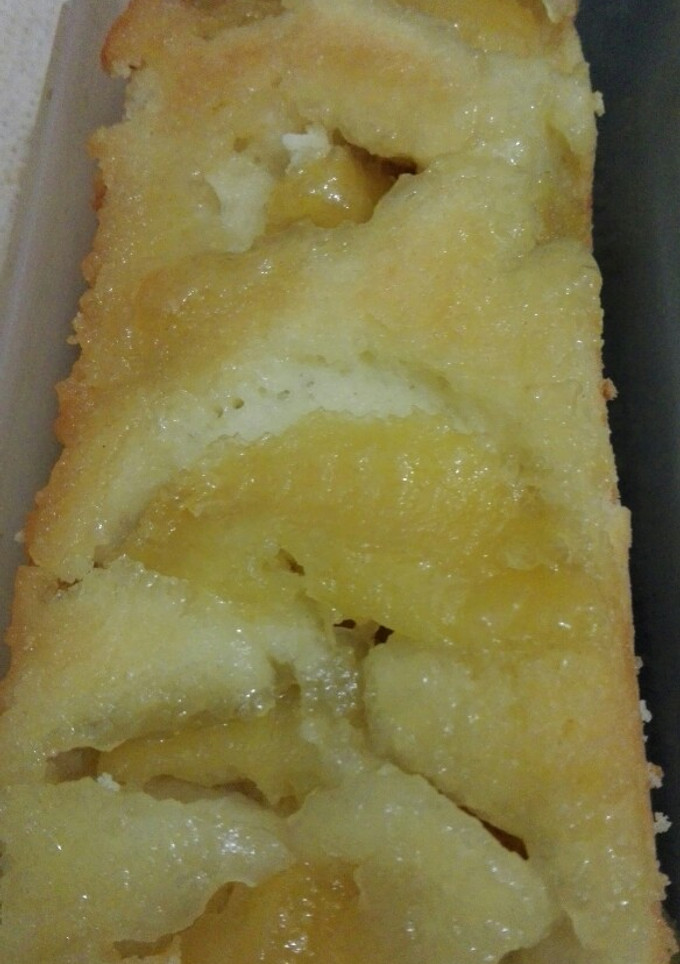 Una foto de Budín de manzana estilo torta invertida