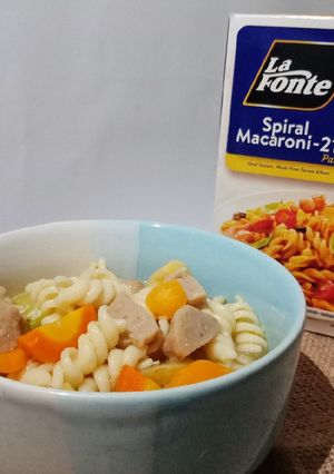 Foto resep Sop makaroni bakso
