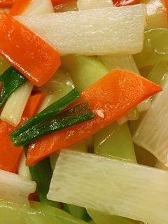 清炒山藥紅蘿蔔 的食譜成品照片