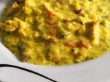 Arroz con verduras y pollo al curry