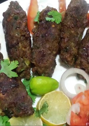 A picture of Fried sekh kabab.