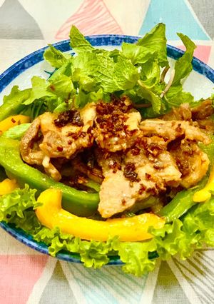 Hình của món Ba Rọi Áp Chảo Cay.