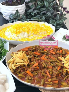 عکسی از دستور خورشت لوبیا سبز 🫛