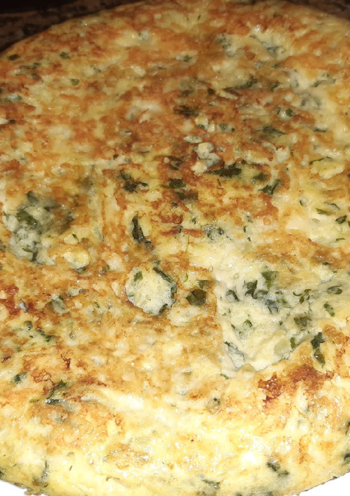 Una foto de Tortilla de espinacas con 🧀 gratinar