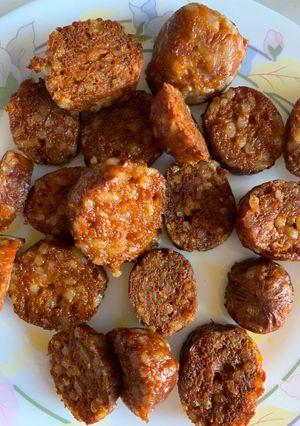 Una foto de Chorizos veganos