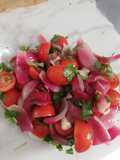 Ensalada tomates Cherry-escabeche