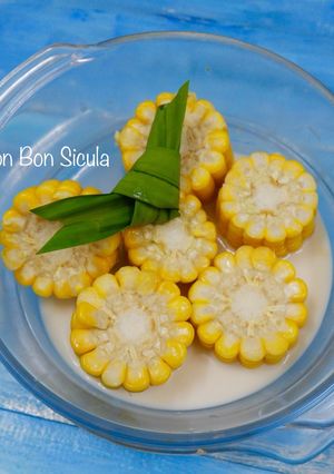 Hình của món Bắp Hấp Cốt Dừa.